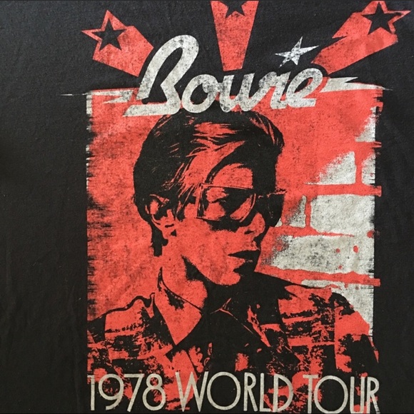 Tops - David Bowie 1978 World Tour Black Tee
